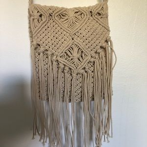Crochet cross body with fringe